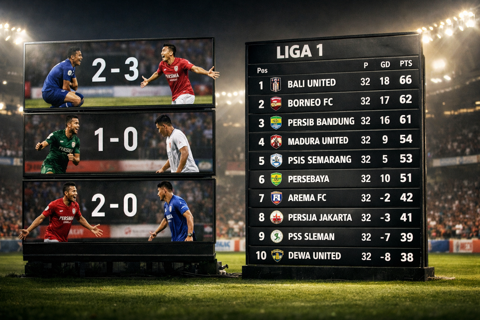 Hasil Liga 1 Terbaru dan Klasemen Sementara