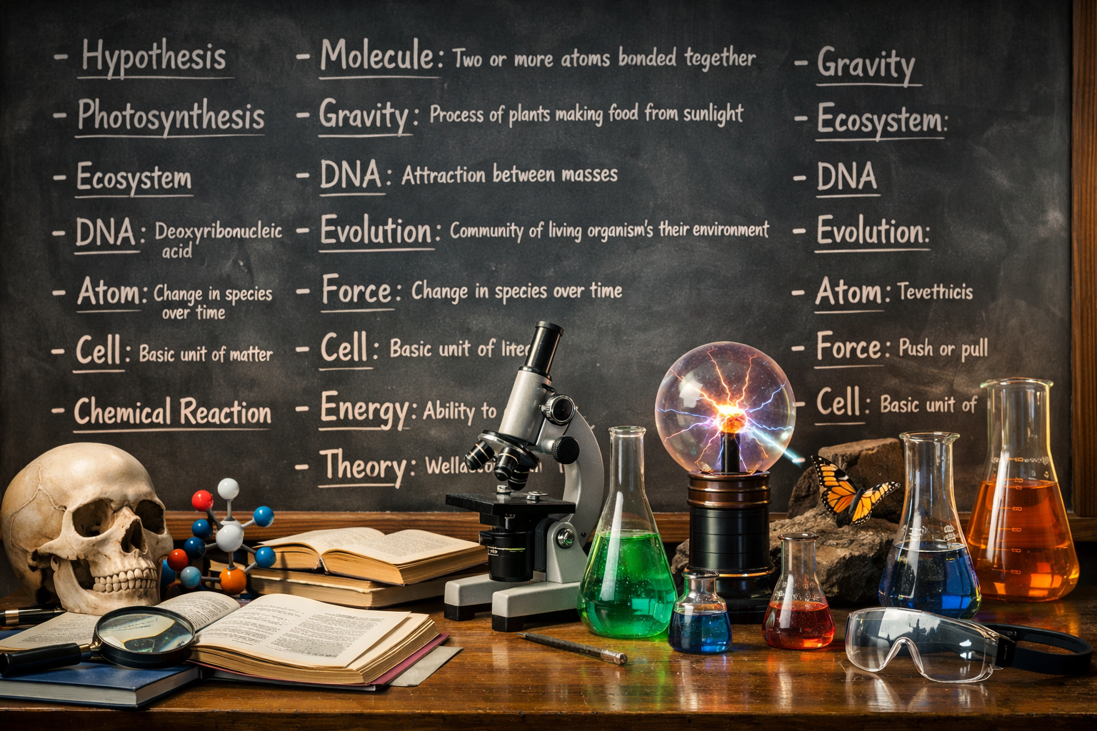 Complete Science Vocabulary List with Key Terms and Definitions