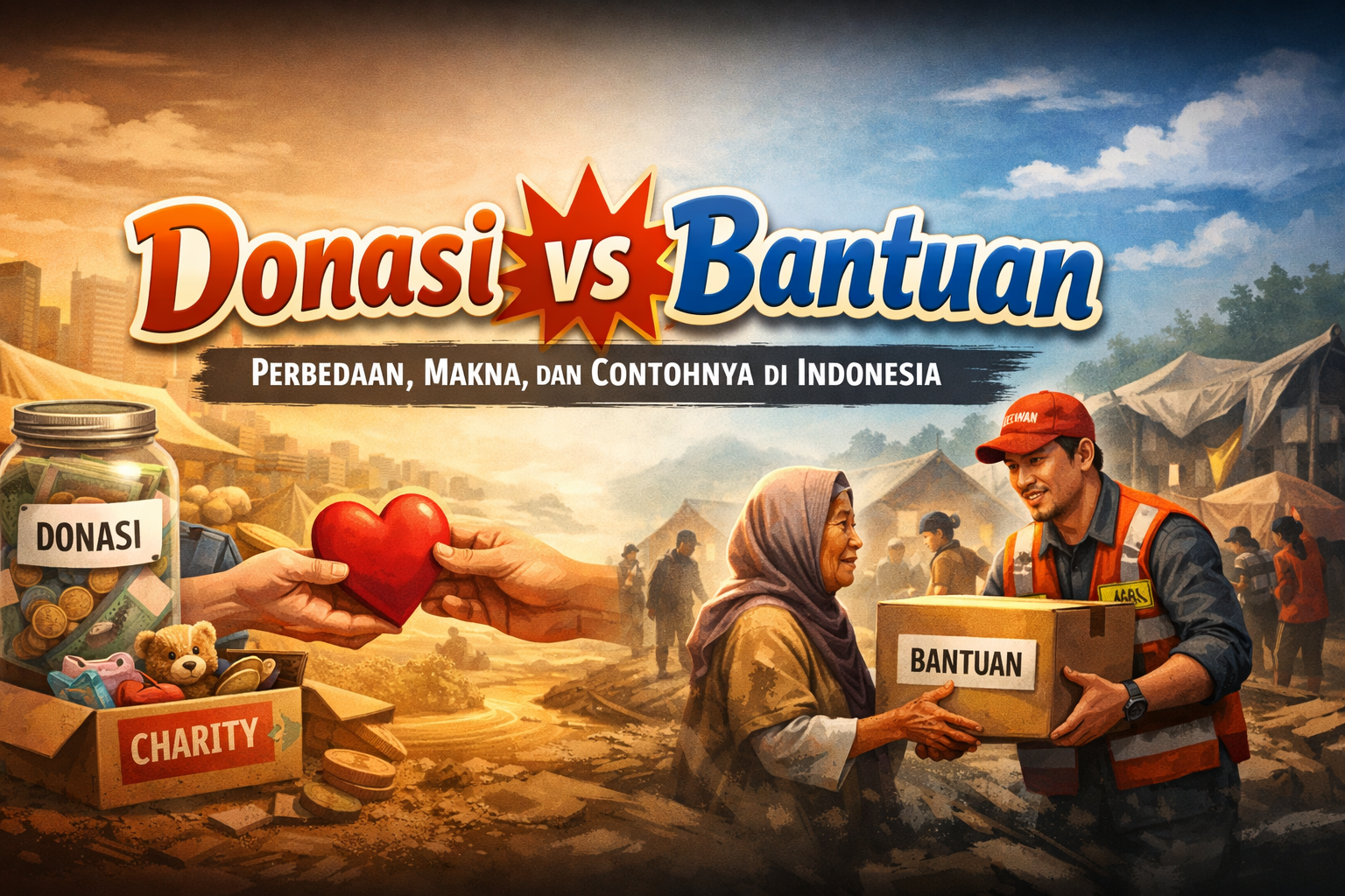 Donasi vs Bantuan: Perbedaan, Makna, dan Contohnya di Indonesia